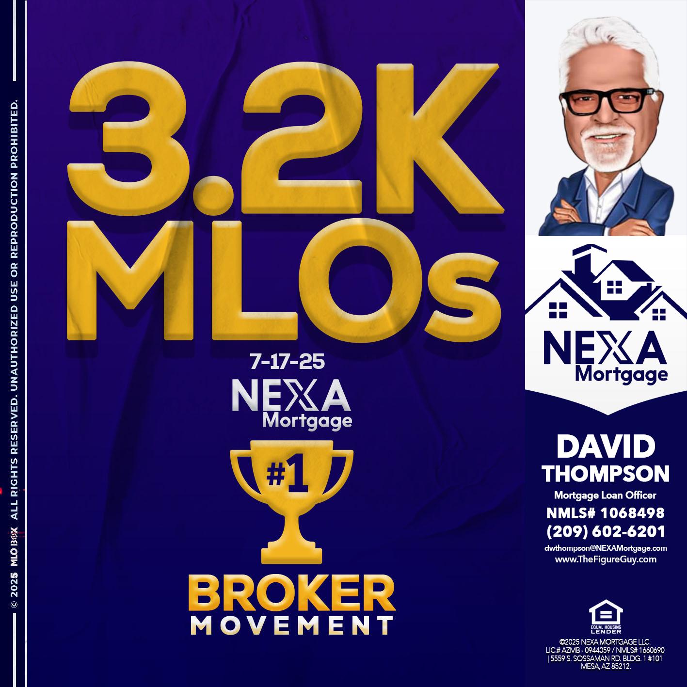 3.2K MLOs - David Thompson -Mortgage Loan Officer