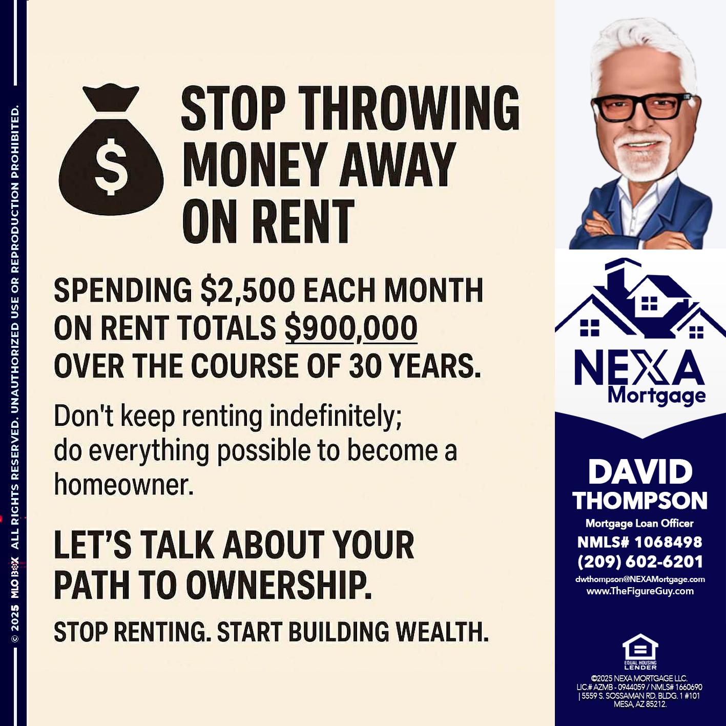 STOP THROWING - David Thompson -Mortgage Loan Officer