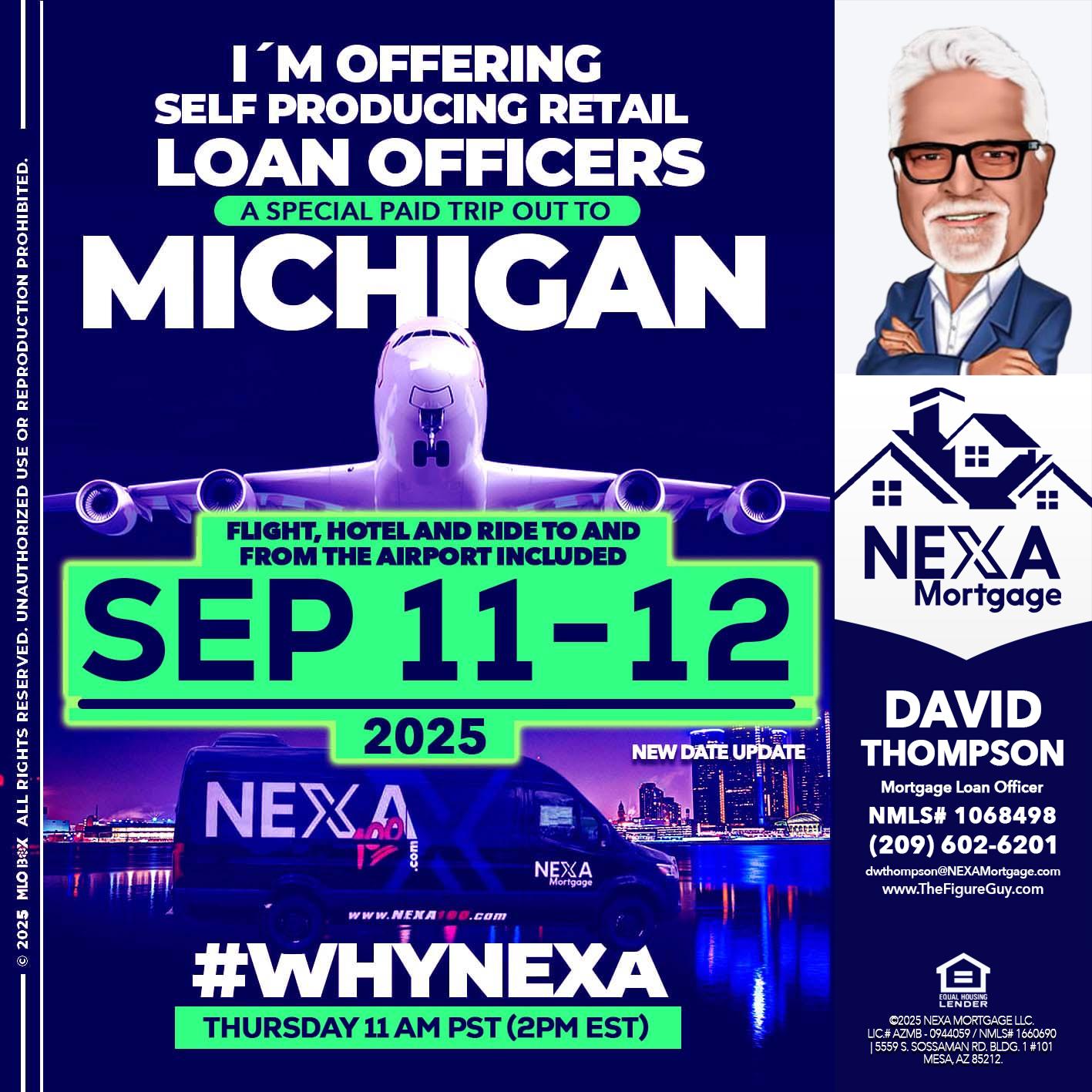 michigan sep 11-12 - David Thompson -Mortgage Loan Officer