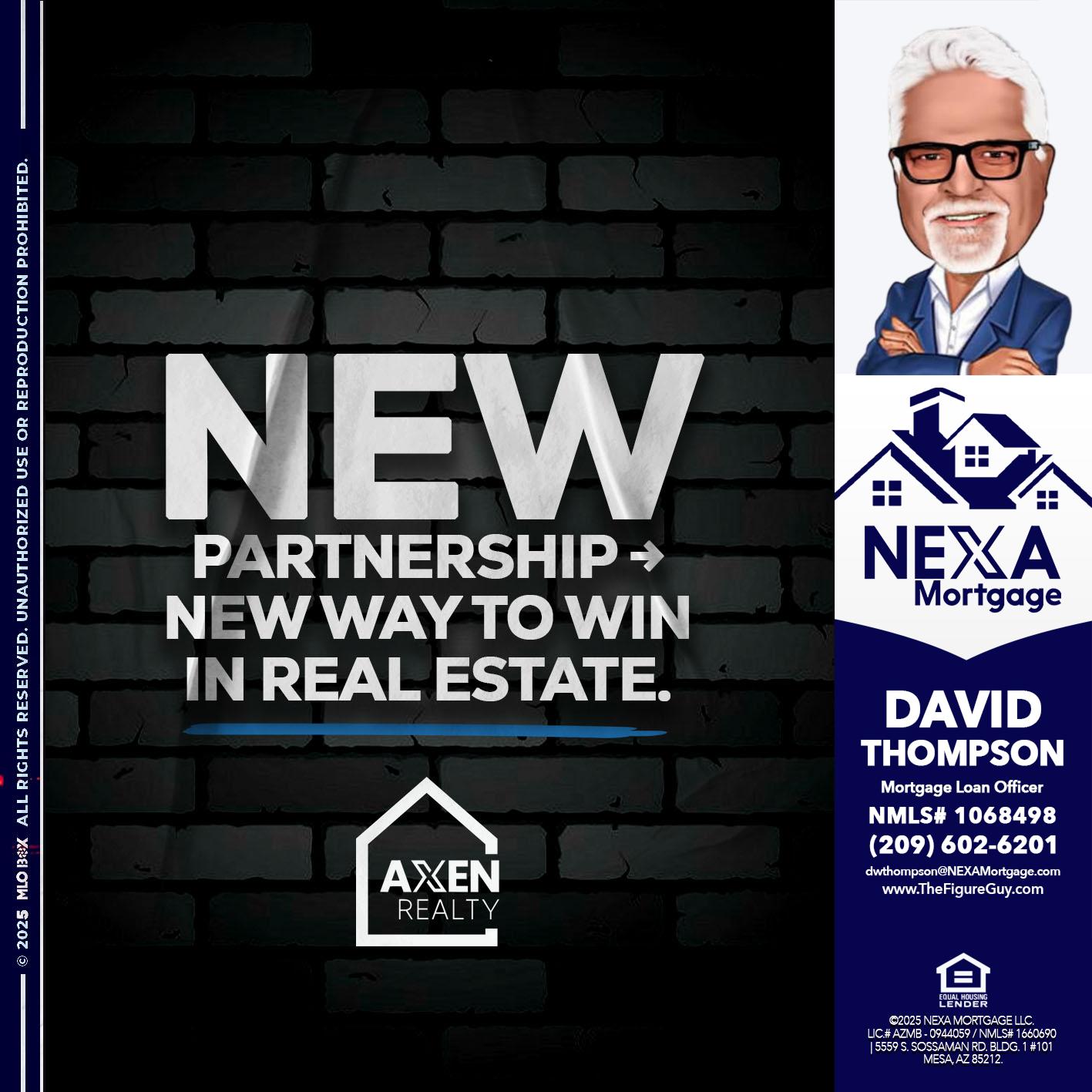 new partnership - David Thompson -Mortgage Loan Officer