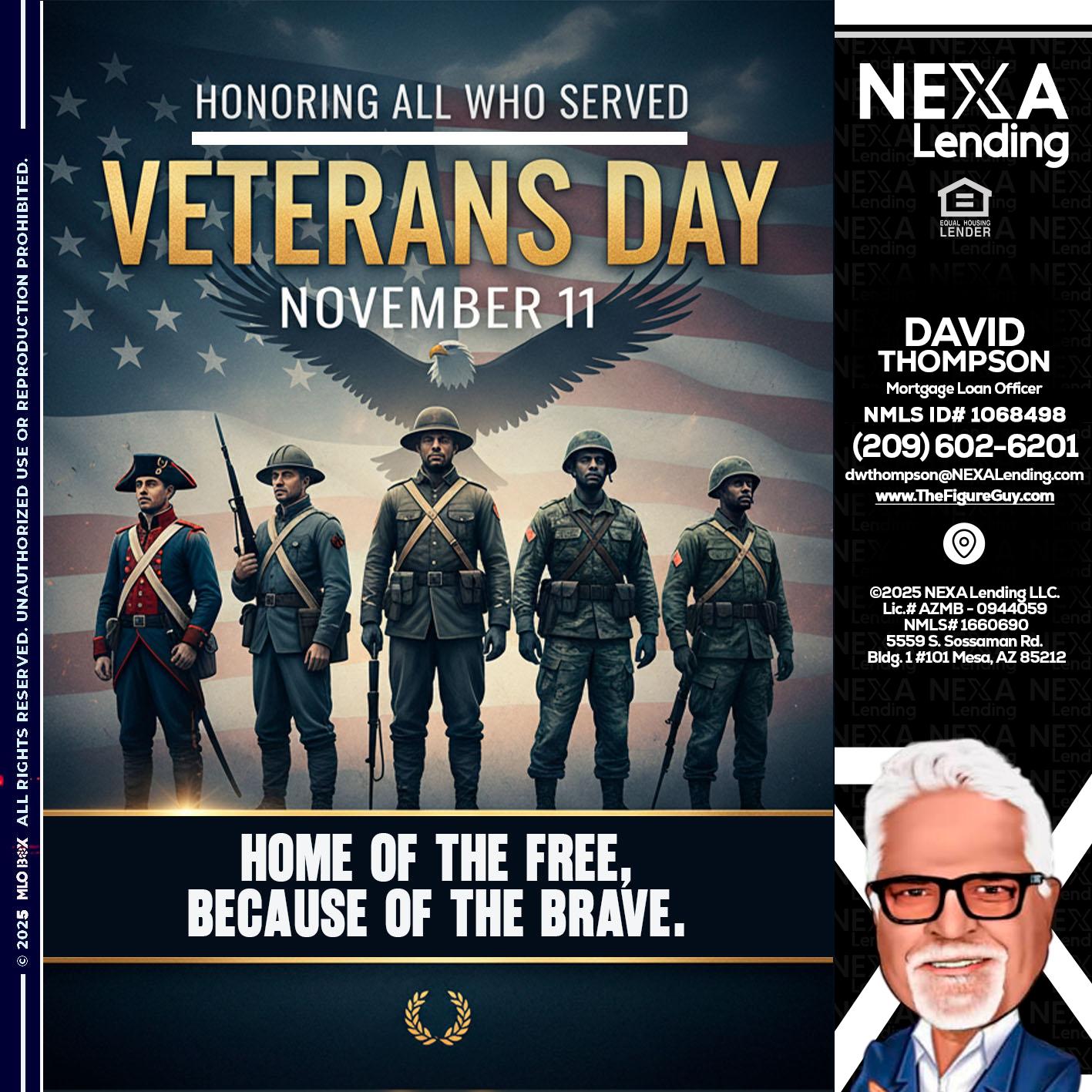 Veterans Day - David Thompson -Mortgage Loan Officer