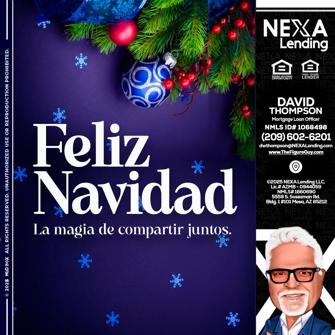 FELIZ NAVIDAD - David Thompson -Mortgage Loan Officer