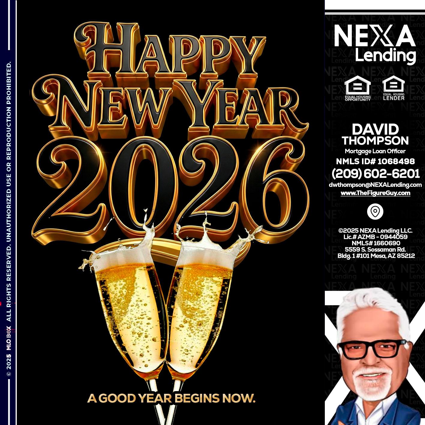 happy new year 2026 - David Thompson -Mortgage Loan Officer