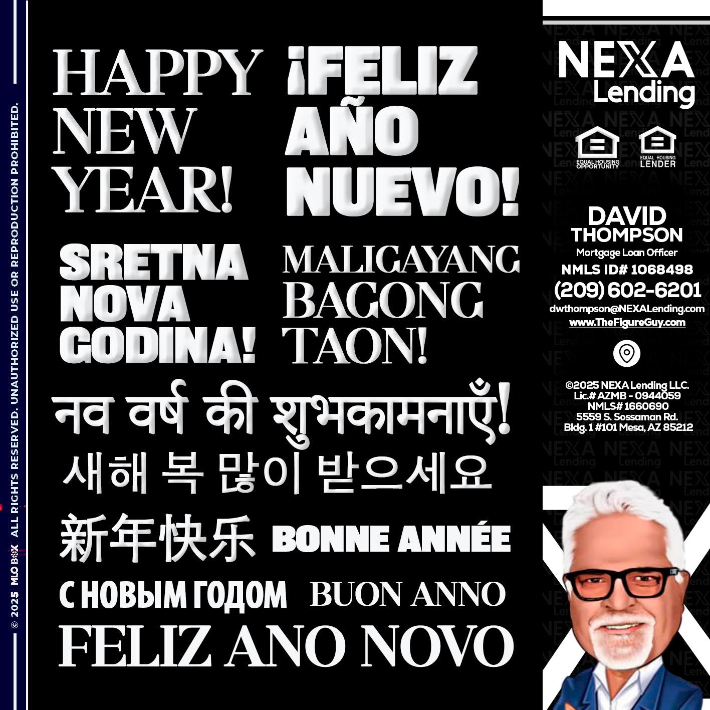HAPPY NEW YEAR - David Thompson -Mortgage Loan Officer