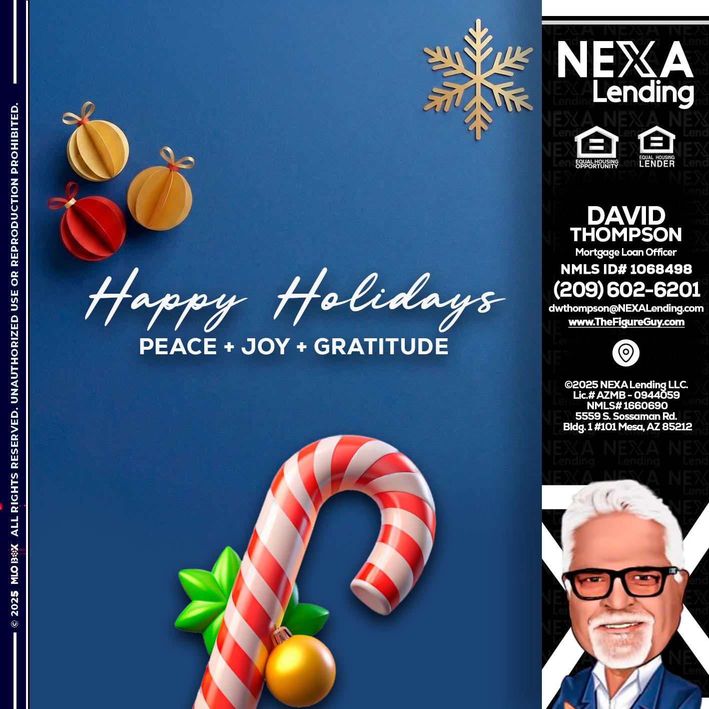 HAPPY HOLIDAYS - David Thompson -Mortgage Loan Officer