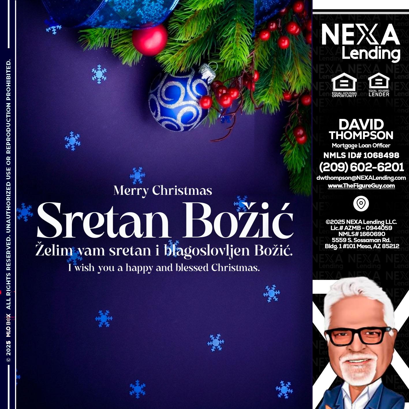 Sretan Božić - David Thompson -Mortgage Loan Officer