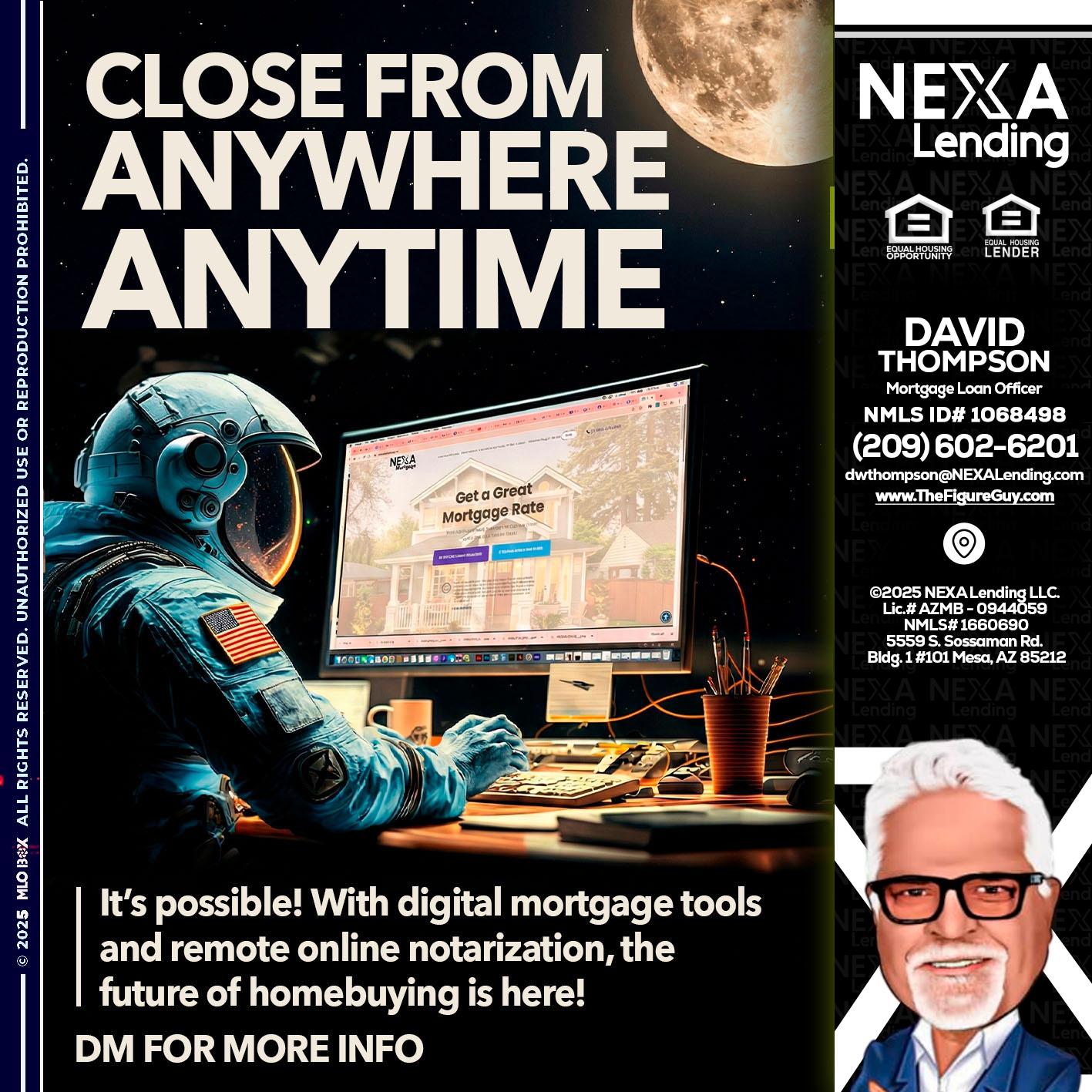 close from - David Thompson -Mortgage Loan Officer
