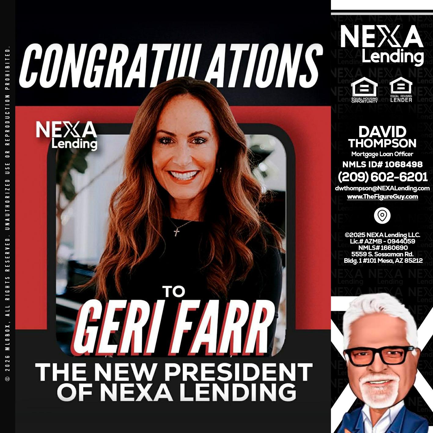 CONGRATULATIONS - David Thompson -Mortgage Loan Officer