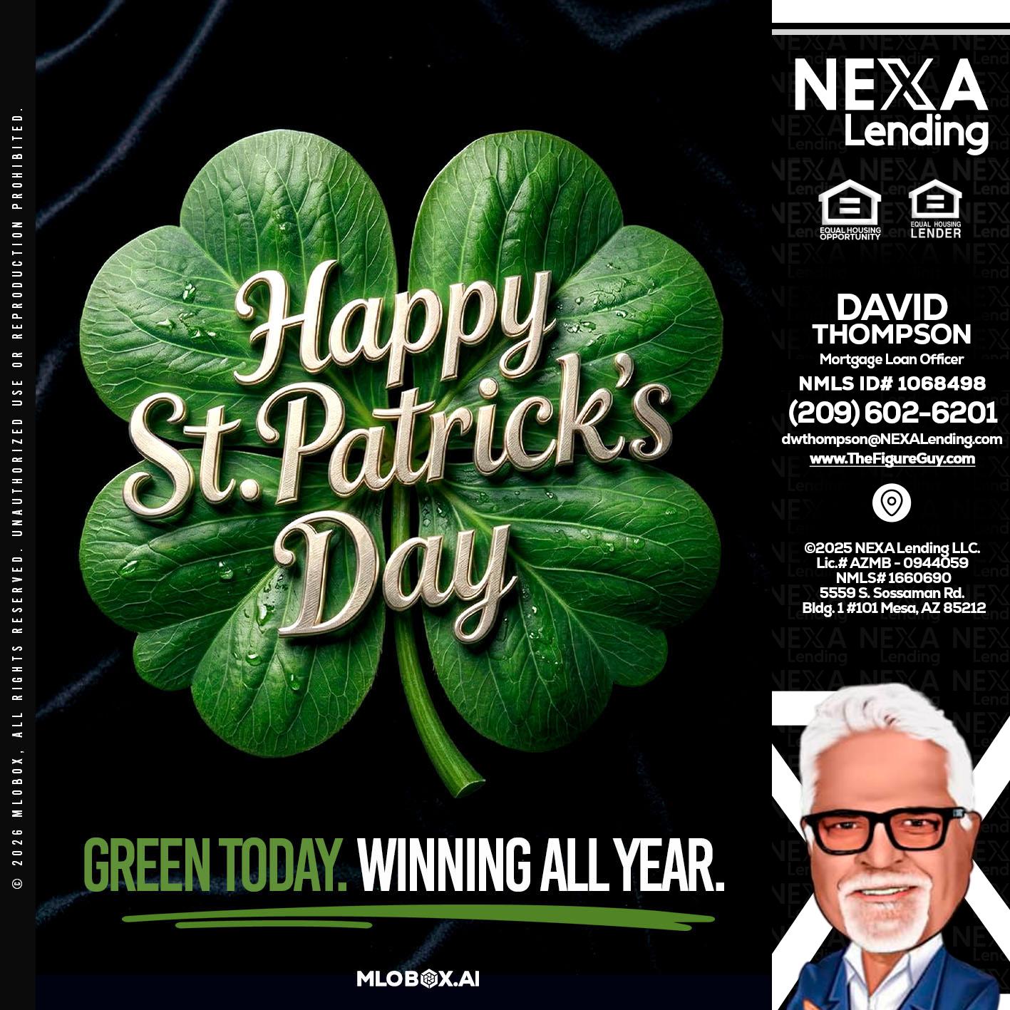 happy st. Patricks day - David Thompson -Mortgage Loan Officer
