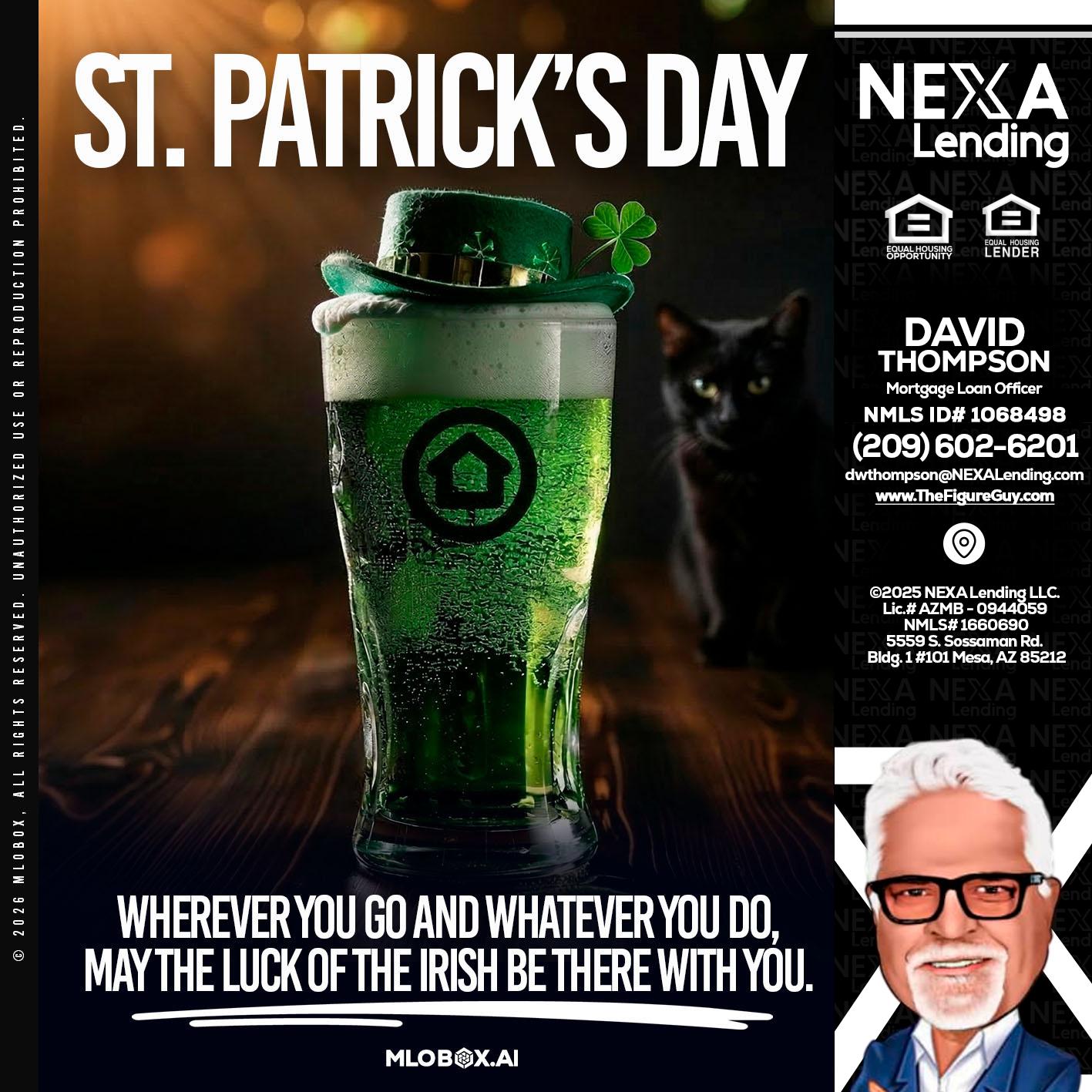 st. Patricks day - David Thompson -Mortgage Loan Officer