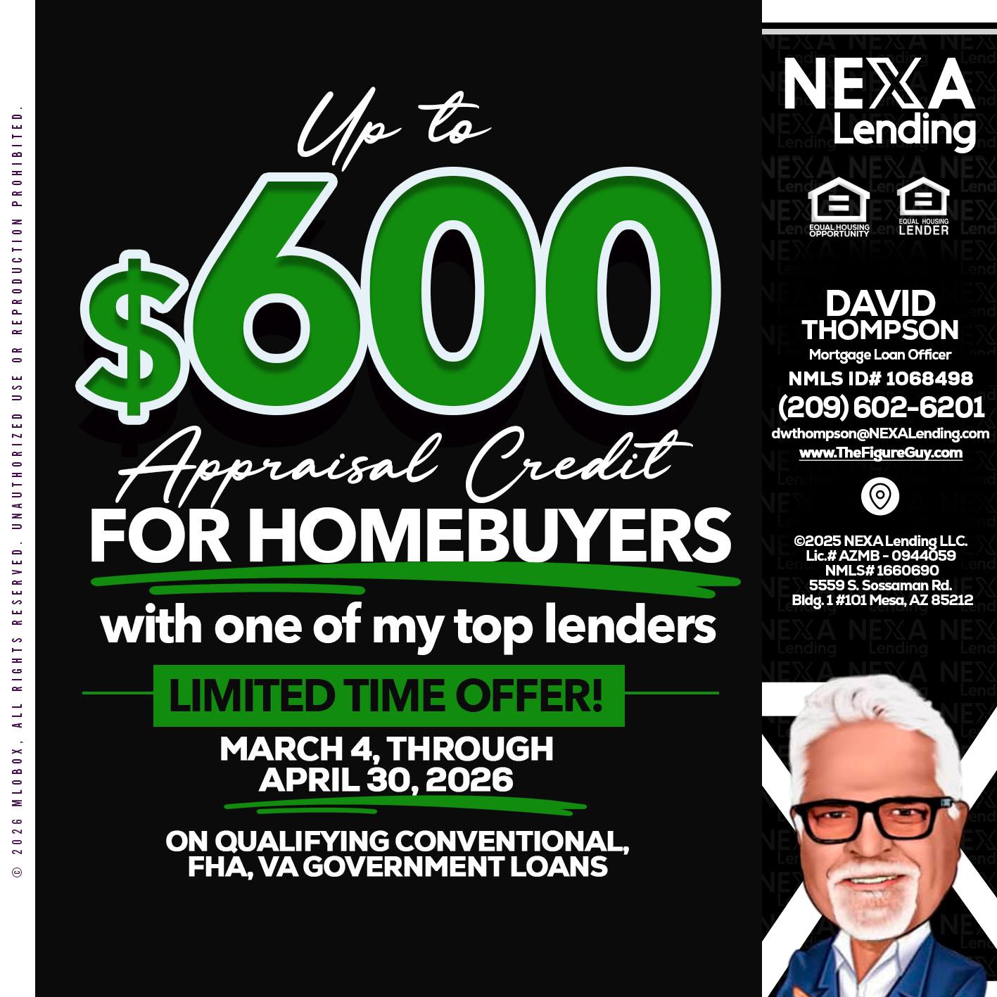 UP TO 600 - David Thompson -Mortgage Loan Officer