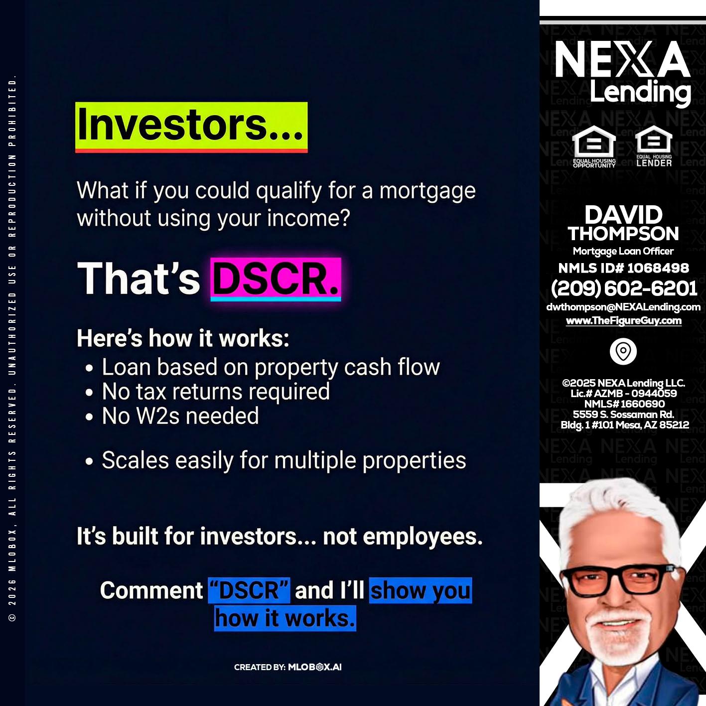 INVESTORS - David Thompson -Mortgage Loan Officer