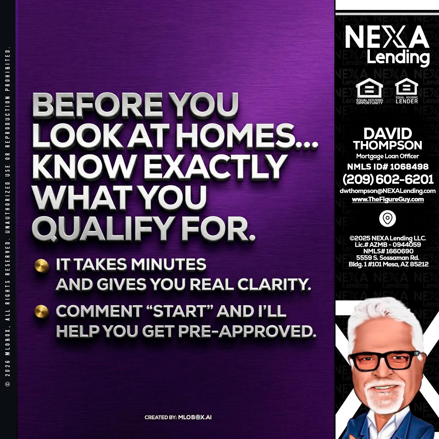 BEFORE YOU - David Thompson -Mortgage Loan Officer