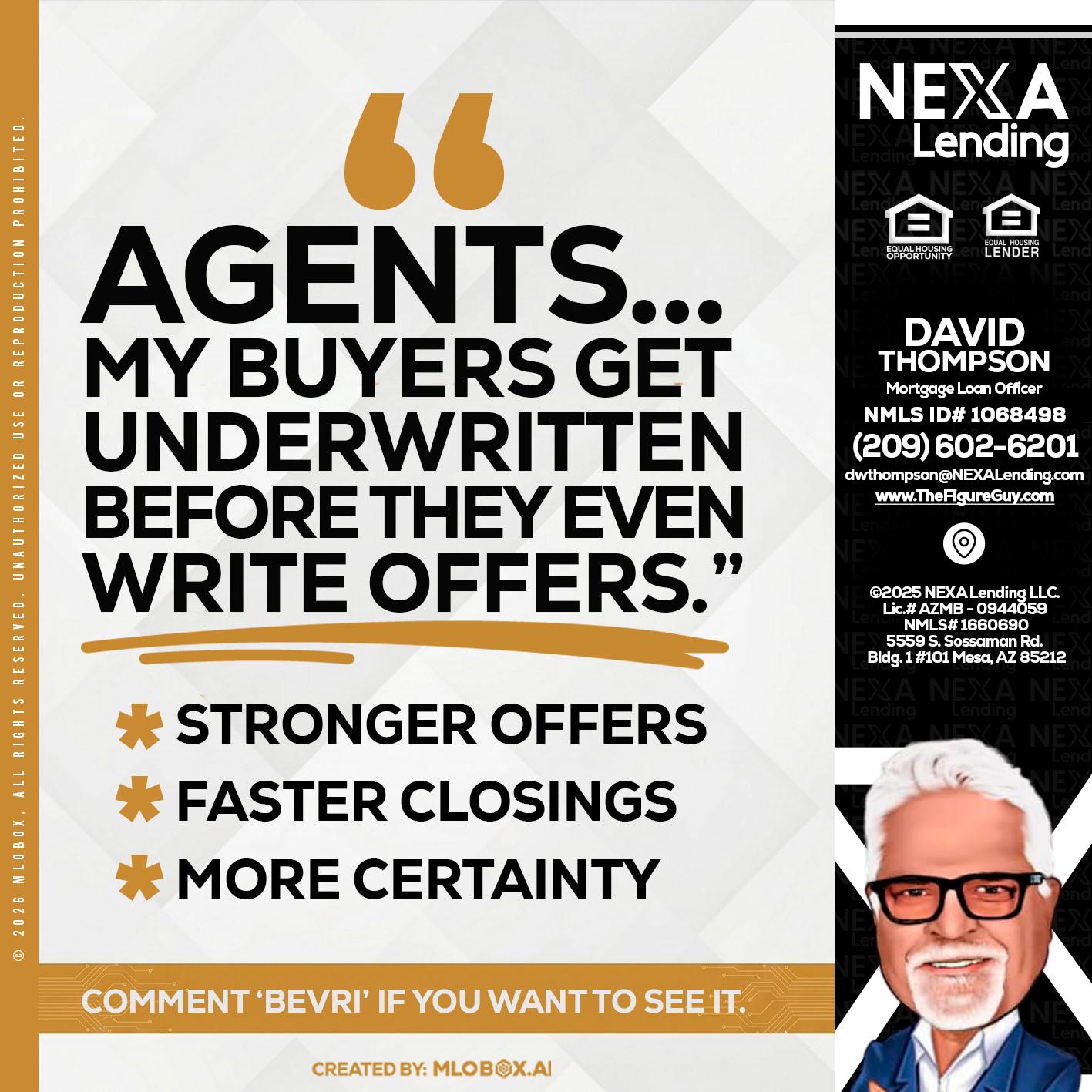 agents - David Thompson -Mortgage Loan Officer