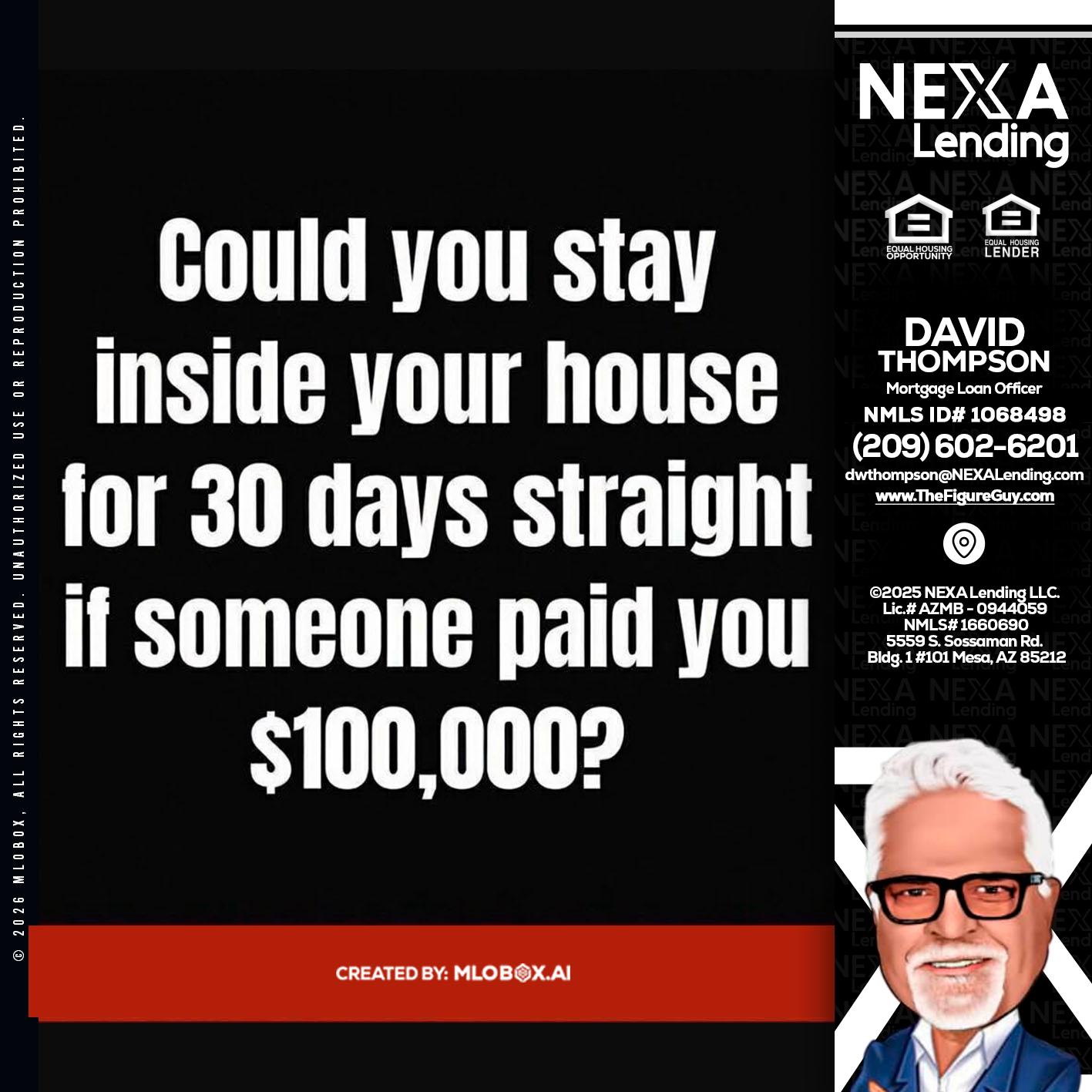 COULD YOU STAY - David Thompson -Mortgage Loan Officer