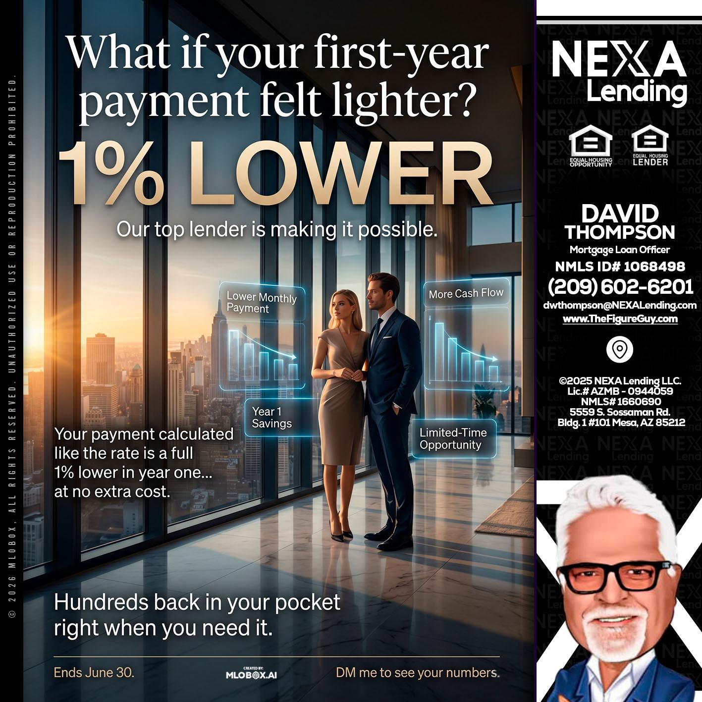 1% LOWER - David Thompson -Mortgage Loan Officer