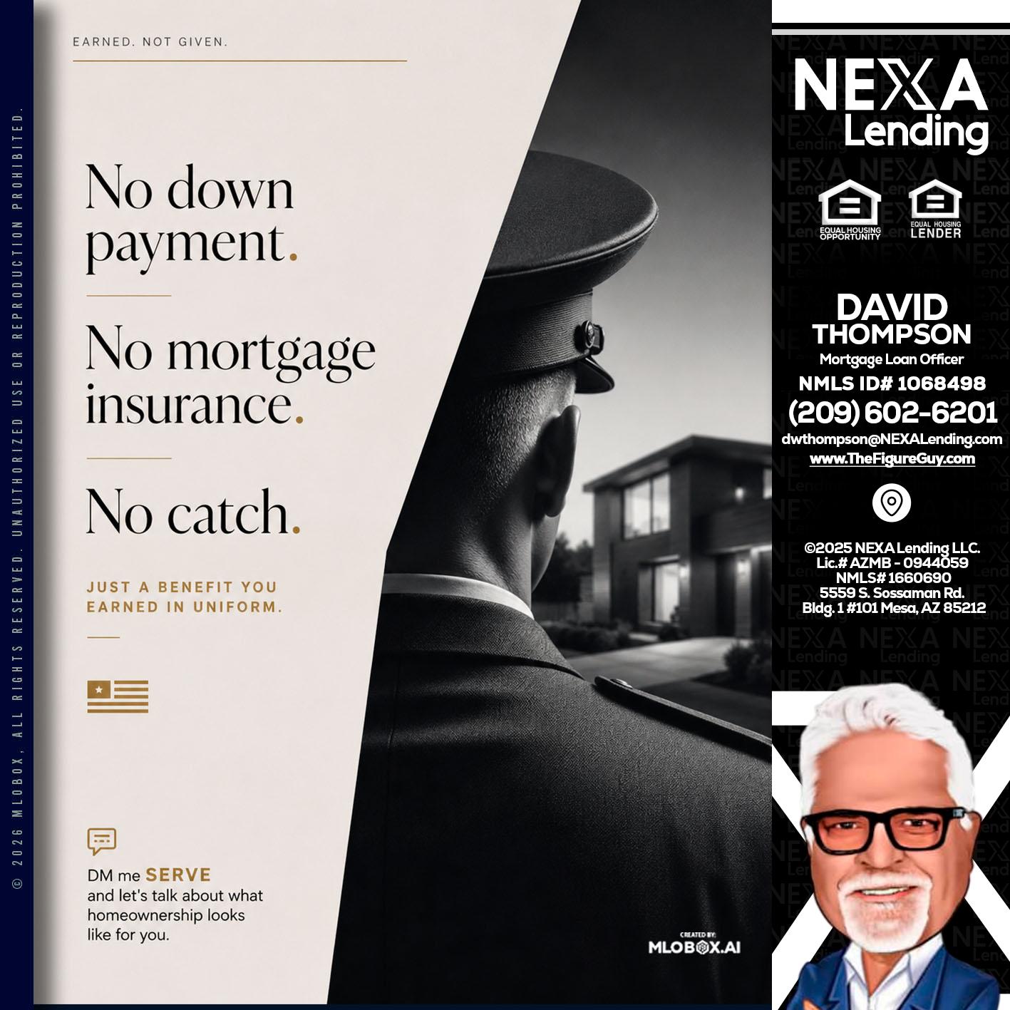 NO DOWN PAYMENT - David Thompson -Mortgage Loan Officer