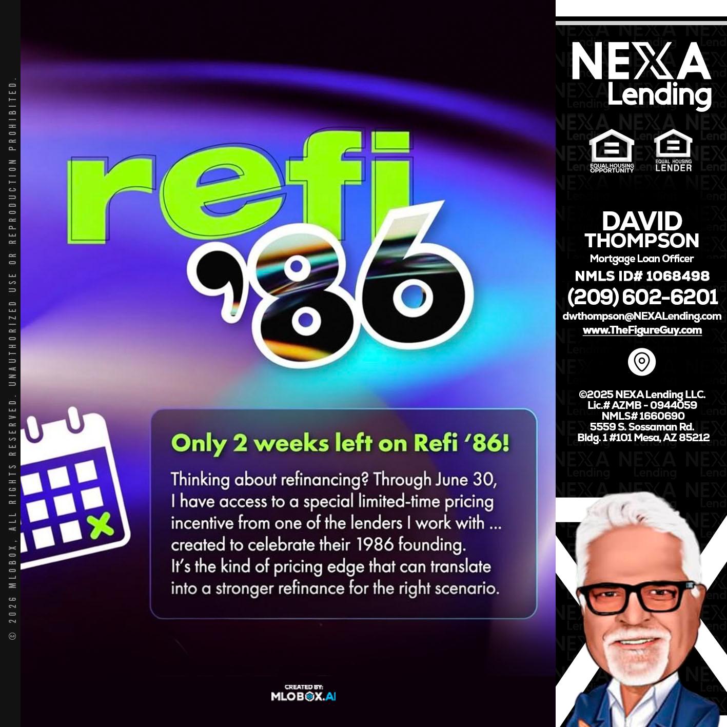 REFI 86 - David Thompson -Mortgage Loan Officer