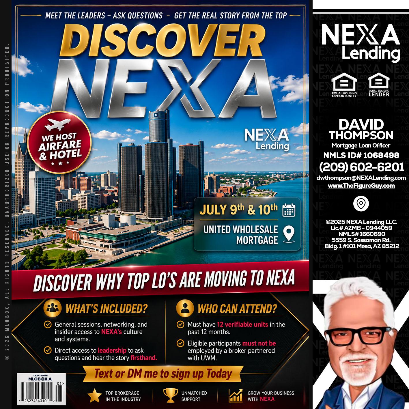 DISCOVER NEXA - David Thompson -Mortgage Loan Officer