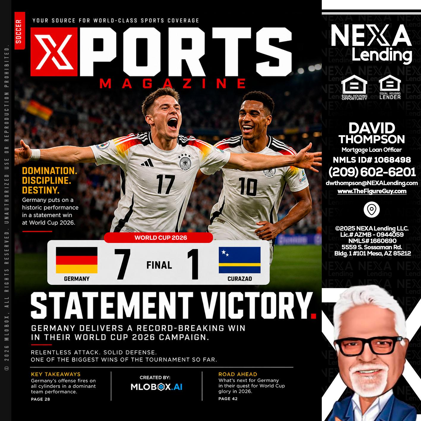 GERMANY VS CURASSAO (7-1) - David Thompson -Mortgage Loan Officer